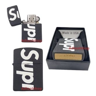 KOREK API ZIPPO HITAM KASAR MATTE SUPREME