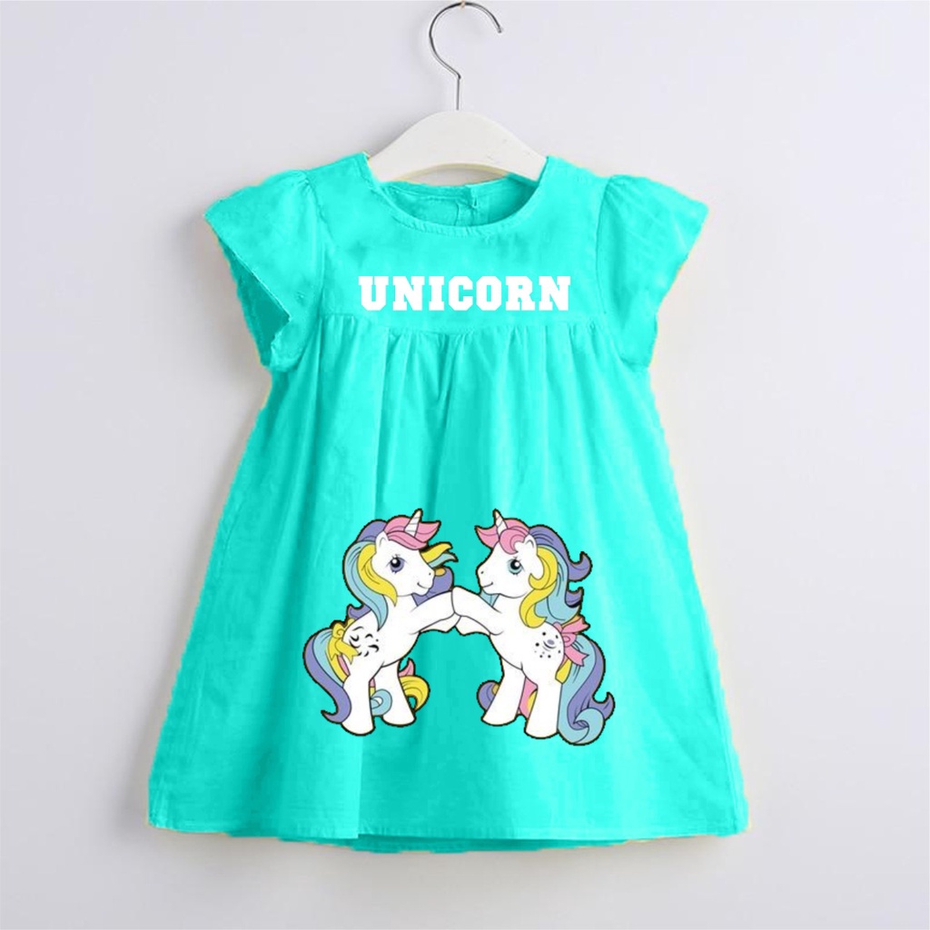 dress anak perempuan unicorn