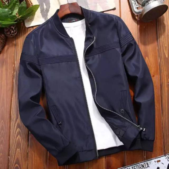 New Jaket bomber polos /jaket bomber trand line /jaket pria /jaket kasual /jaket harrington