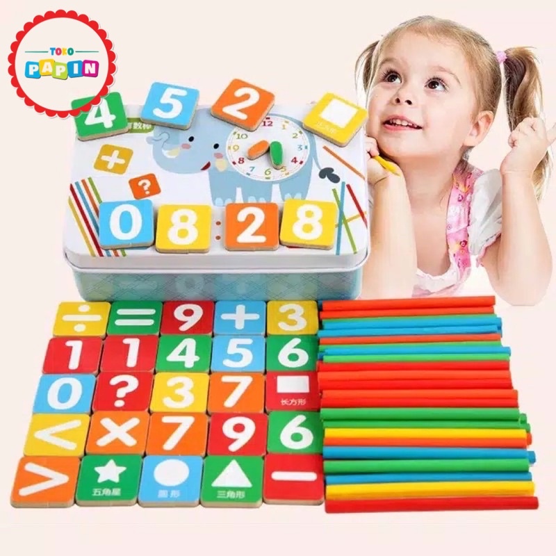 TokoPapin Mainan Edukasi Anak Bayi Puzzle Magnet Belajar Berhitung Intelligence