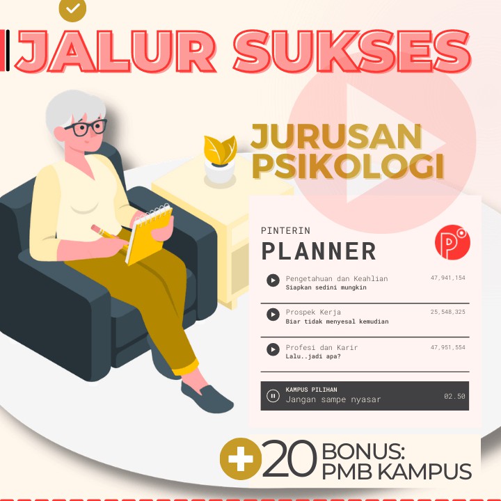 

Daily Planner Kuliah Jurusan Psikologi | Jalur Test SNMPTN-SBMPTN-UTBK Weekly Binder Loose leaf B5