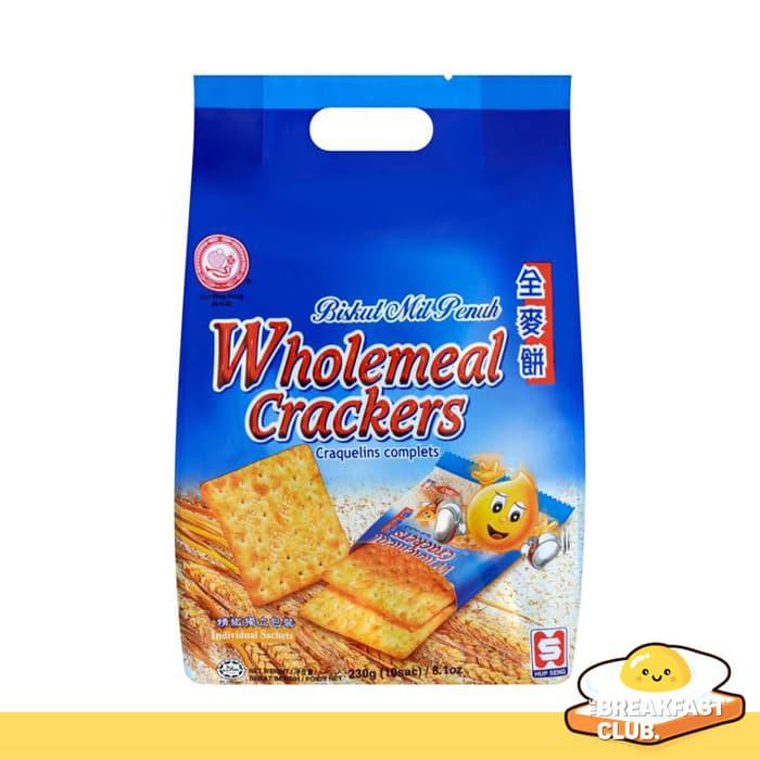 Hup Seng Wholemeal Crackers | Biskuit Gandum Utuh Hupseng- Snack Sehat