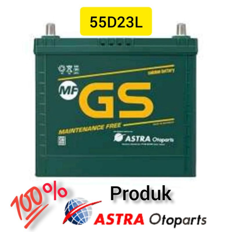 Jual ( 55D23L ) Accu Gs Astra Mf (Maintenance Free) Aki untuk mobil