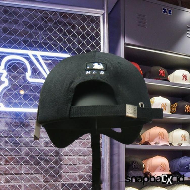 Topi  NY   Korea Genuine Marchandise Hitam Logo Plat Besi  Import 2I9