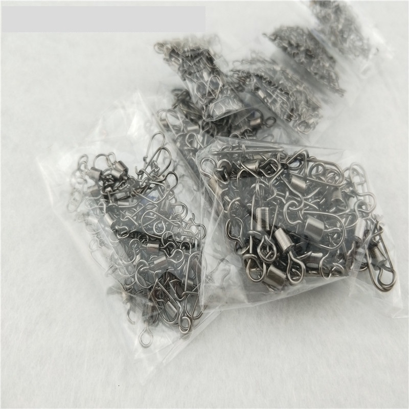 50Pcs Fishing Split Ring Stainless Steel Swivel Pin Fishing Bait Swimbait Lure Ikan Umpan Memancing