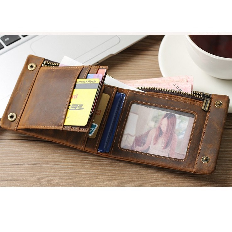 Dompet Pria Kulit Asli Crazy Horse Leather Lx