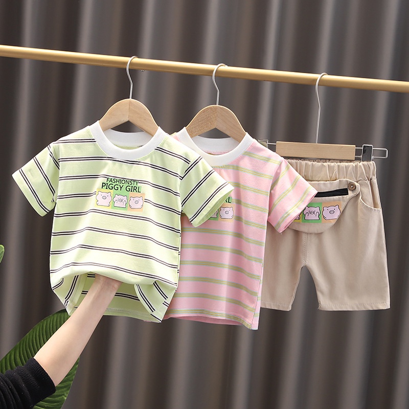 babyfit setelan BOENX CUTY oblong dengan celana jeans pendek import