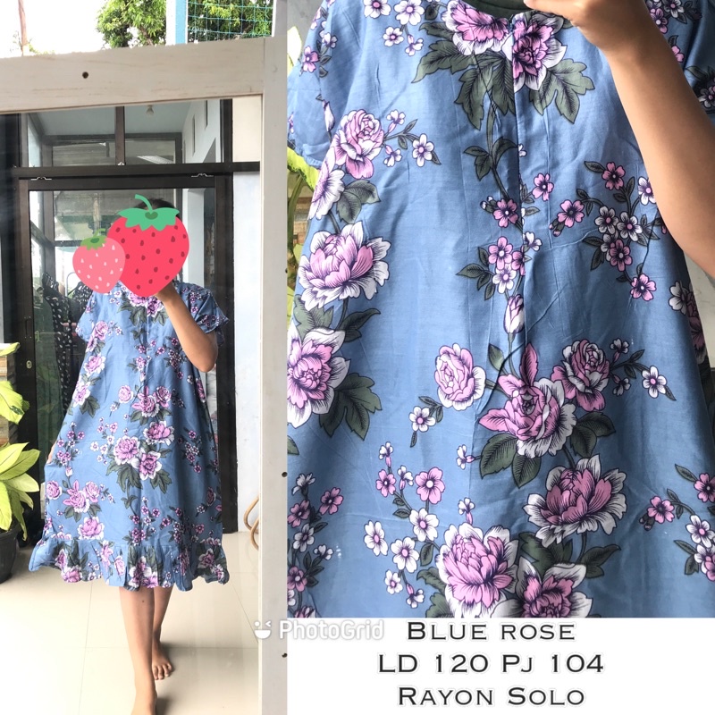DASTER RUFFLE BUSUI SEBETIS / DASTER KEKINIAN / DASTER REMPEL VIRAL / DASTER BUSUI-Blue rose