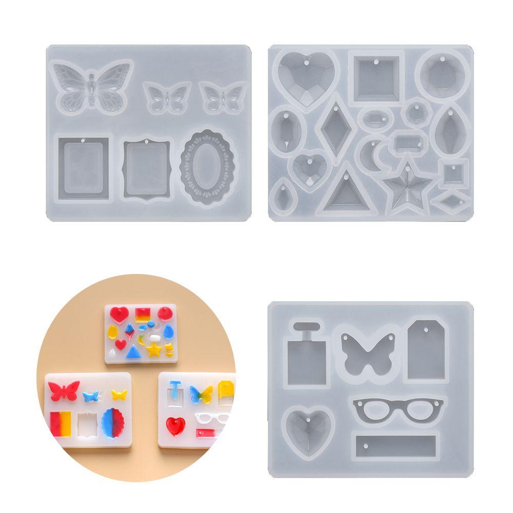 Preva Anting Cetakan Resin DIY Kerajinan Resin Liontin Kupu-Kupu Kristal Silicone Mold