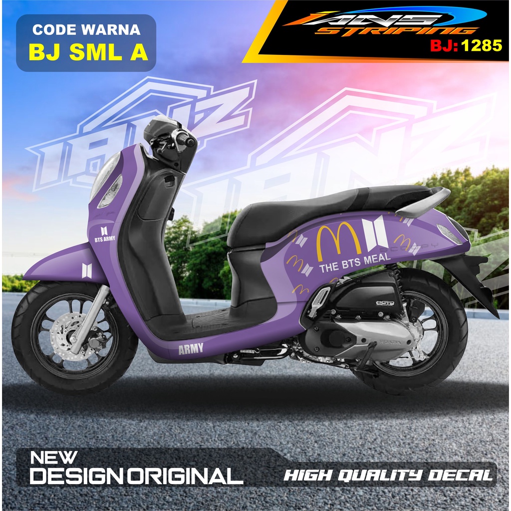 DECAL STICKER SCOOPY BTS FULL BLOK BODY MOTOR / STICKER DECAL HONDA SCOOPY FULL BODY / STICKER VARIASI SCOOPY