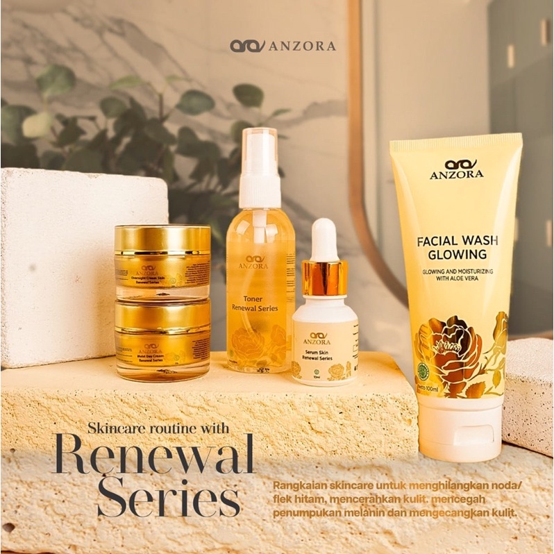 Anzora paket glow to normal skin to dry kusam dan flek