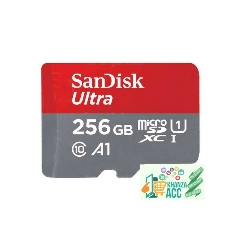 KHANZAACC SanDisk Ultra MicroSD 256GB A1 100MB/s MicroSDXC UHS-I