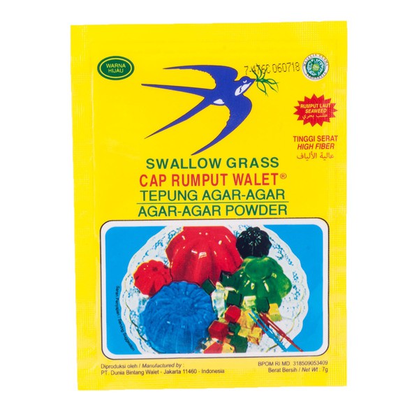 

Agar agar Powder Swallow Grass Cap Rumput Walet 1 Box12 Sachets X7g