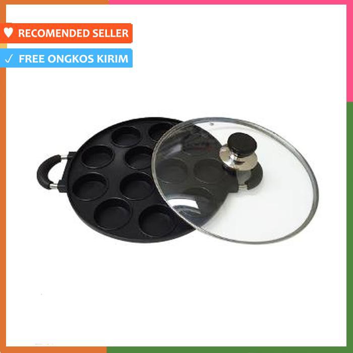 CETAKAN KUE MARTABAK MINI 12 LUBANG DATAR TEFLON HAPPY CALL MERK Q2