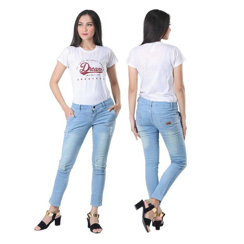 8 Model - Celana Jeans Denim Wanita Bahan Premium Garansi Original