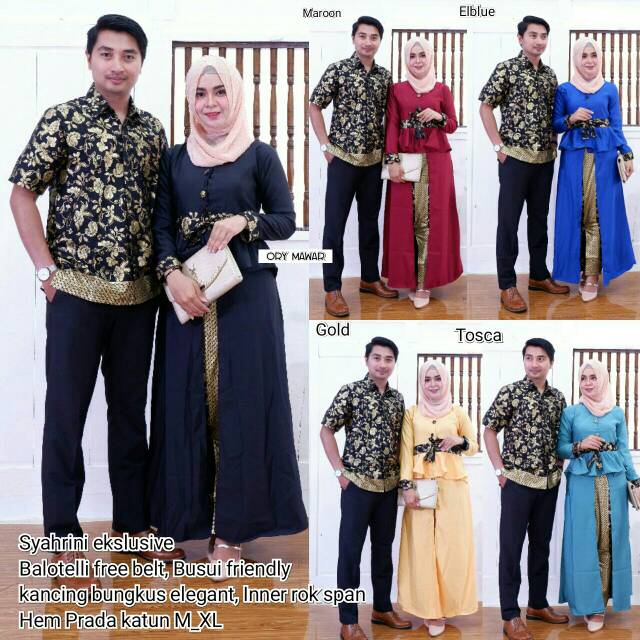 syahrini eksklusif couple by mawar | couple batik murah | sarimbit batik murah