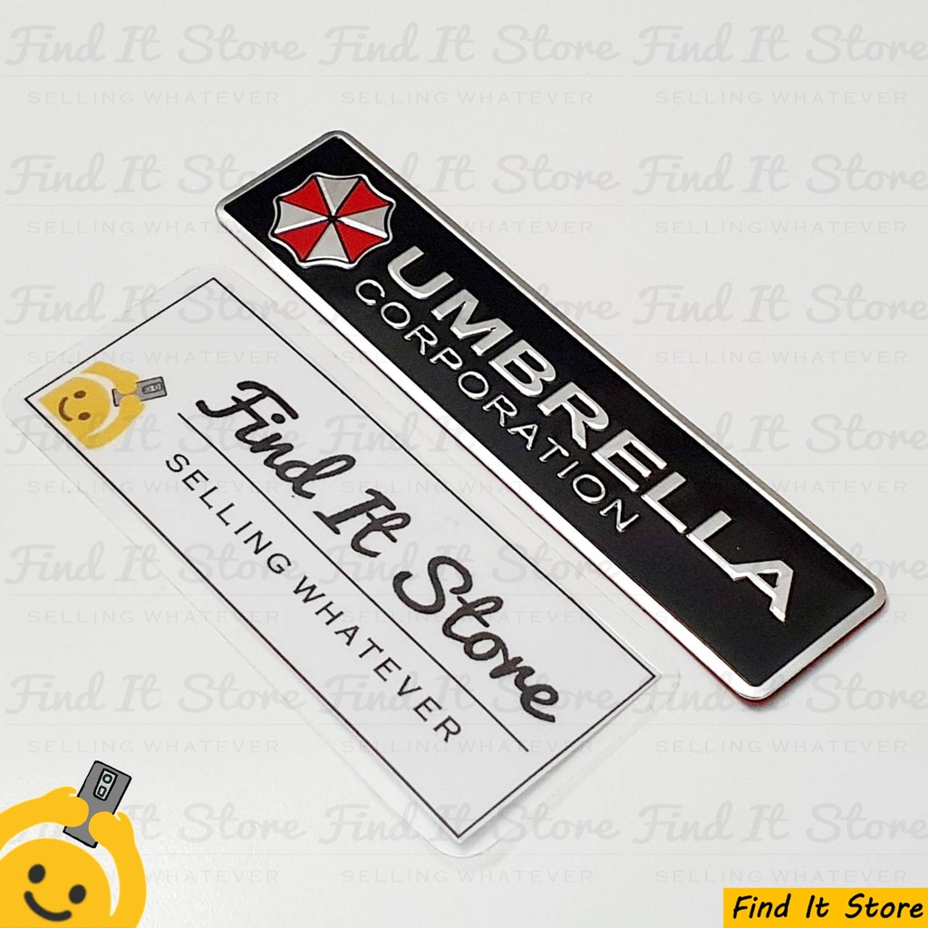 Emblem Umbrella Corporation Resident Evil 3D Sticker Alumunium Metal