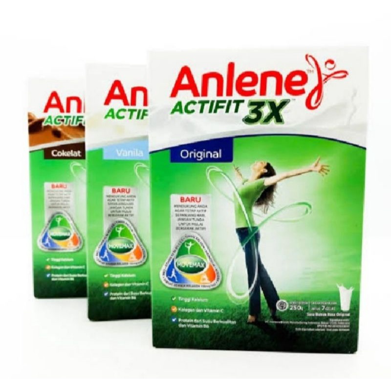 

Anlene Actifit 3x Cokelat/Original/Vanilla 590gr Kemasan Baru