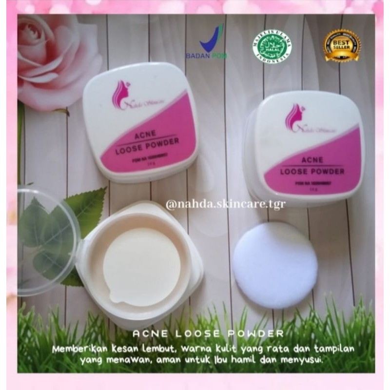 Bisa COD Bedak Tabur Nahda Skincare 100% Original