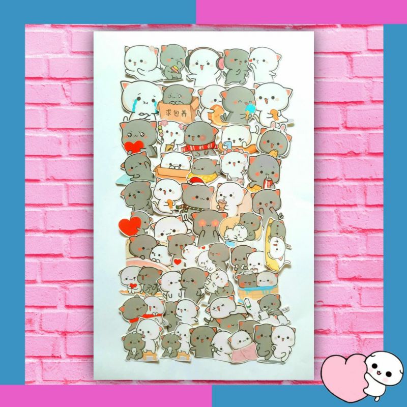 

isi 50 pcs / stiker tumblr cat / stiker tumblr / stiker kucing / stiker aesthetic