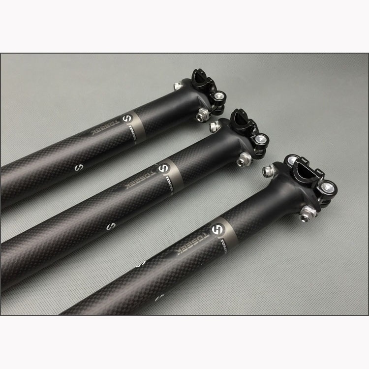 Seatpost Sepeda Carbon Fiber Superlight 27.2-400mm - HItam