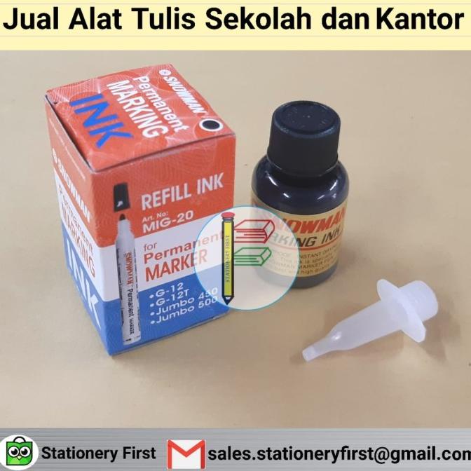 

Tinta Isi Ulang Refill Permanent Ink Spidol Snowman MIG-20 Grosir