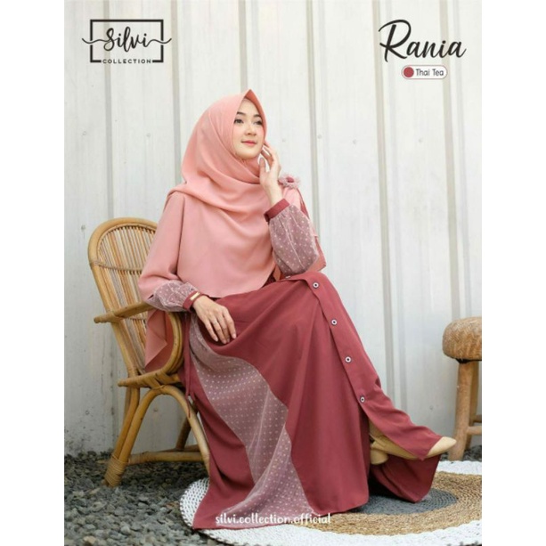 GAMIS RANIA DRESS ONLY &amp; 1 SET KHIMAR || SILVI COLLECTION