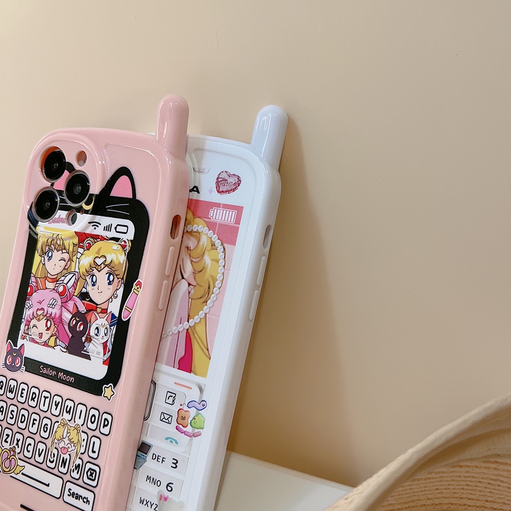 Case TPU Motif Sailor Moon Untuk iPhone 13pro 13prm 11 7Plus 8Plus Xr XS 13 12pro Max