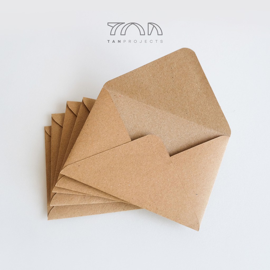 

1 set 5pcs Amplop Kraft Vintage 125 gsm uk 8.1x11.4 cm (A7)