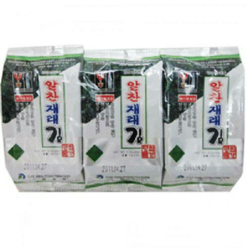 

Alchan Seasoned & Roasted Laver Seaweed/Dosirak Gim 12gr(4gr@3pcs)