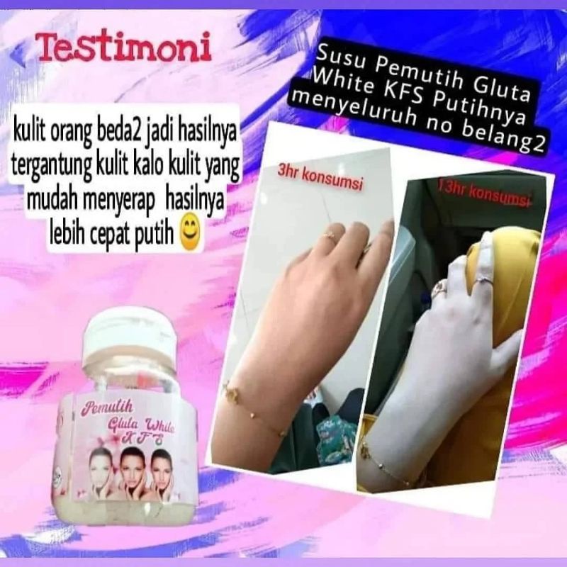 SUSU PEMUTIH GLUTA WHITE KFS
