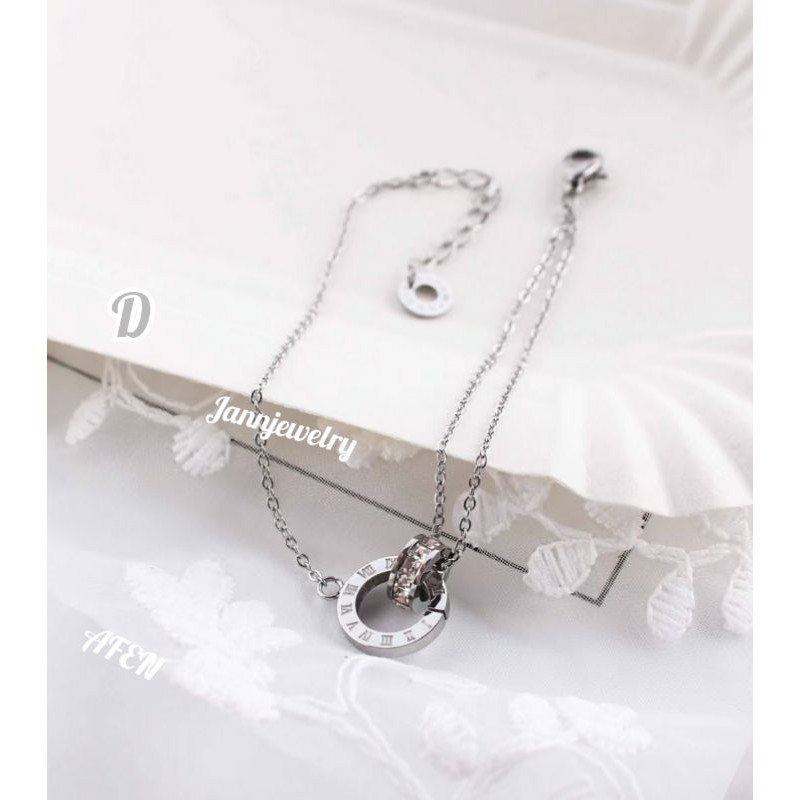 Gelang tangan double layer titanium asli anti alergi dan karat GRT-06