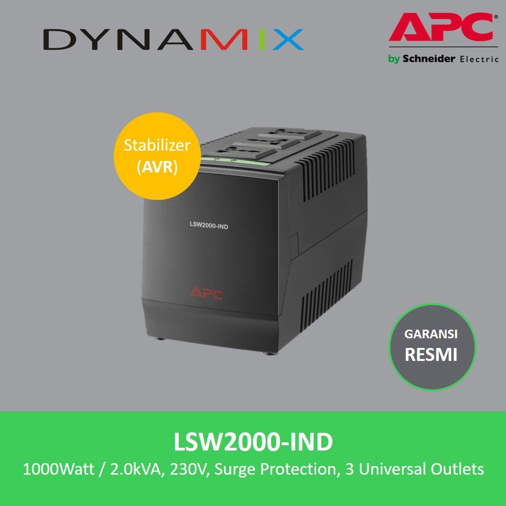 Stavolt APC LSW2000-IND 2000VA AVR Stabilizer Stavol dengan Surge Protector GARANSI RESMI | Stabiliser Bukan UPS