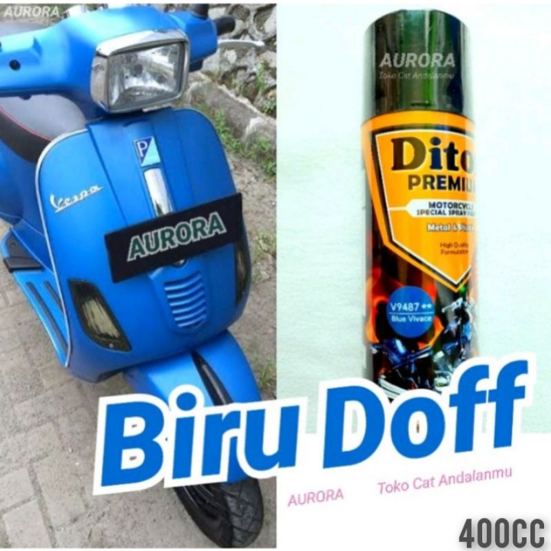 Pilox Diton Premium V9487** Blue Vivace cat biru Dop Doff Flat Matt Tahan bensin 400cc Biru Doff Cer