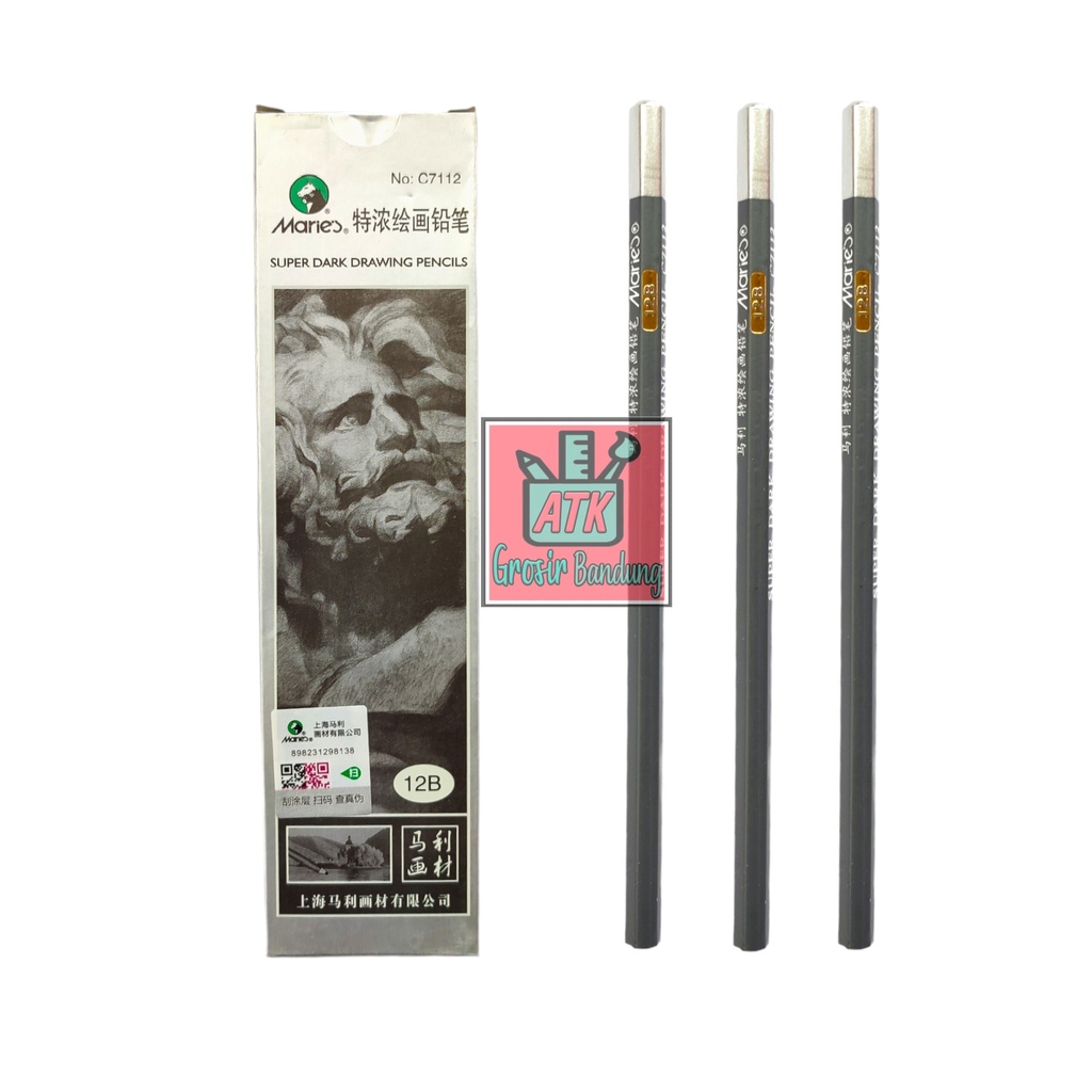 

Maries Drawing Pencils Super Dark C7112-12B / Pensil Gambar Maries Super Dark 12B – Lusinan SHAGB