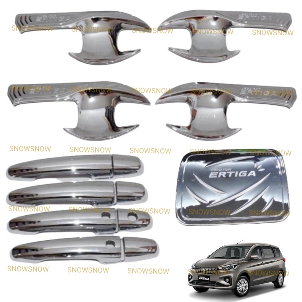 Paket Outer Handle Tank Cover All New Ertiga 2018 2021 2022 UP Sporty Hitam Chrome