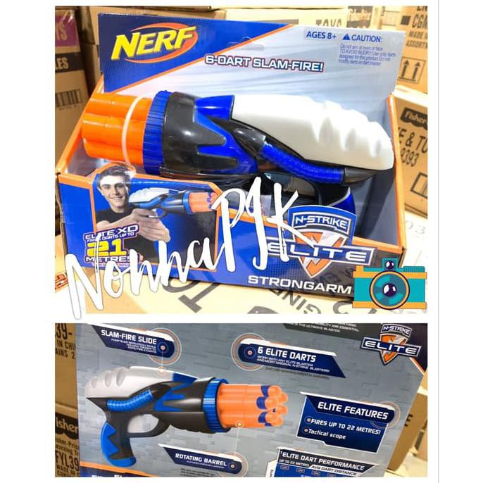 Pistol KWS Nerf gun Strongarm Slam Fire 6 Darts Revolver Rotating