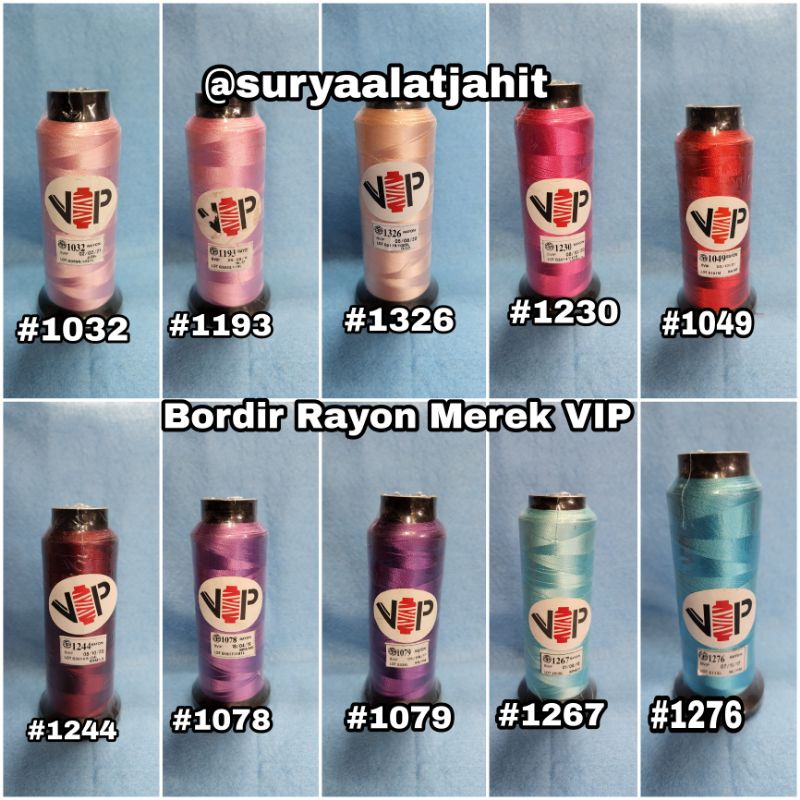 Benang Bordir Rayon VIP =rp.14.500/biji