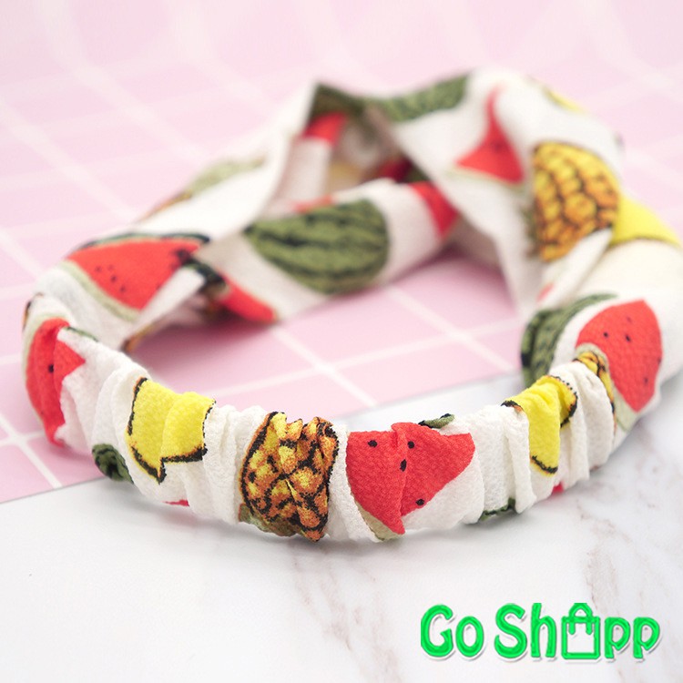 Bando Wanita Motif Buah - Bando Bandana Simpul Ala Korea - Headband - Bando Bandana Import [B03]