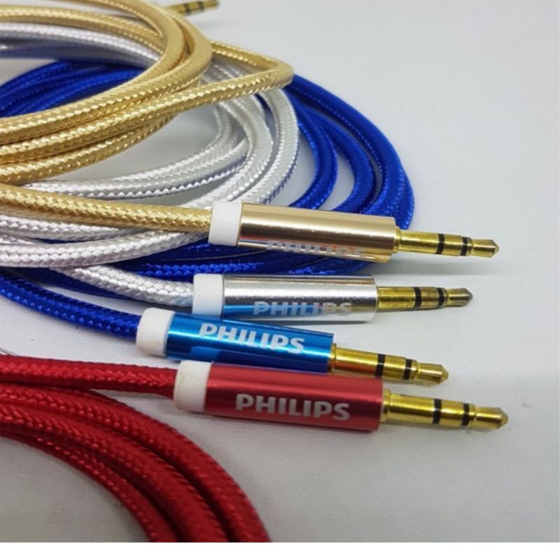 (PHILIPS) CONVERTER JACK AUDIO 3.5mm KABEL AUX PENGHUBUNG AUDIO CABLE AUX SPEAKER