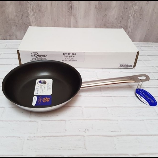 BIMA CHEFS FRYPAN NONSTICK 20 CM BP1901620 TEFLON STAINLESS