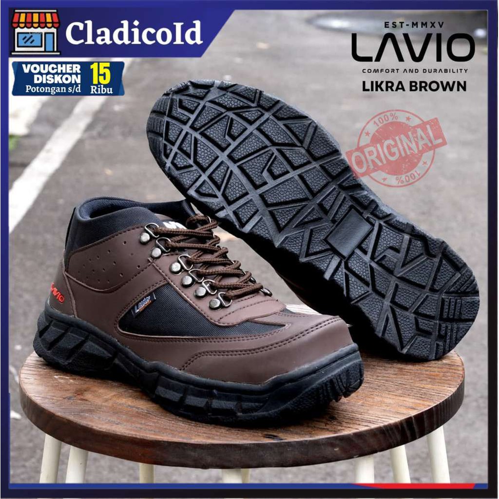 SEPATU SAFETY BOOT PRIA SEFTY SHOES UJUGN BESI SEPTI KERJA LAPANGAN PROYEK OUTDOOR BOOTS LAVIO LIKRA