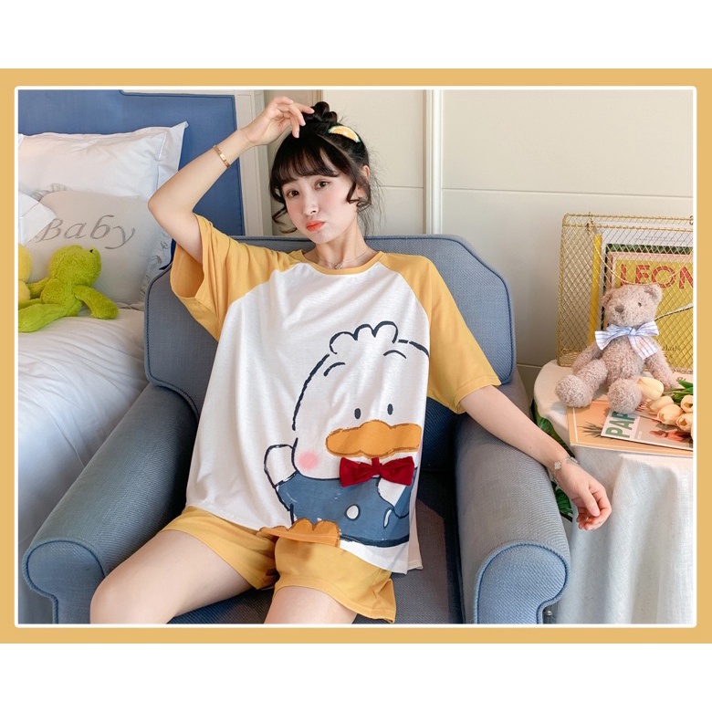 BAJU TIDUR PIYAMA SETELAN HOTPANT HP OVERSIZED IMPORT