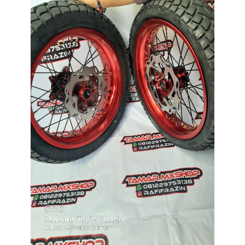 roda supermoto crf 150 L ban supermoto crf 150 velg SUMO CRF 150 PNP ukur 300/350