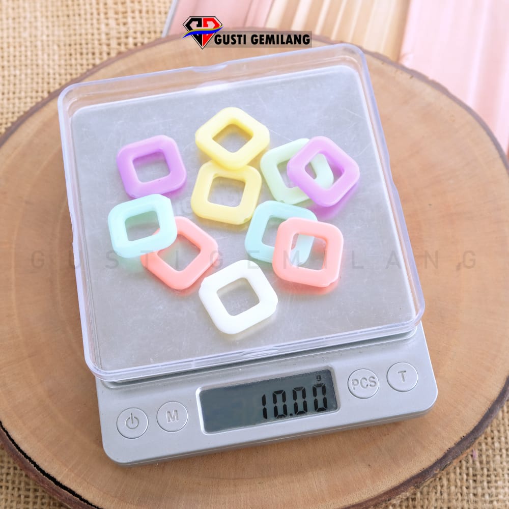 Bahan Kerajinan Tangan Persegi Warna Pastel 10gram