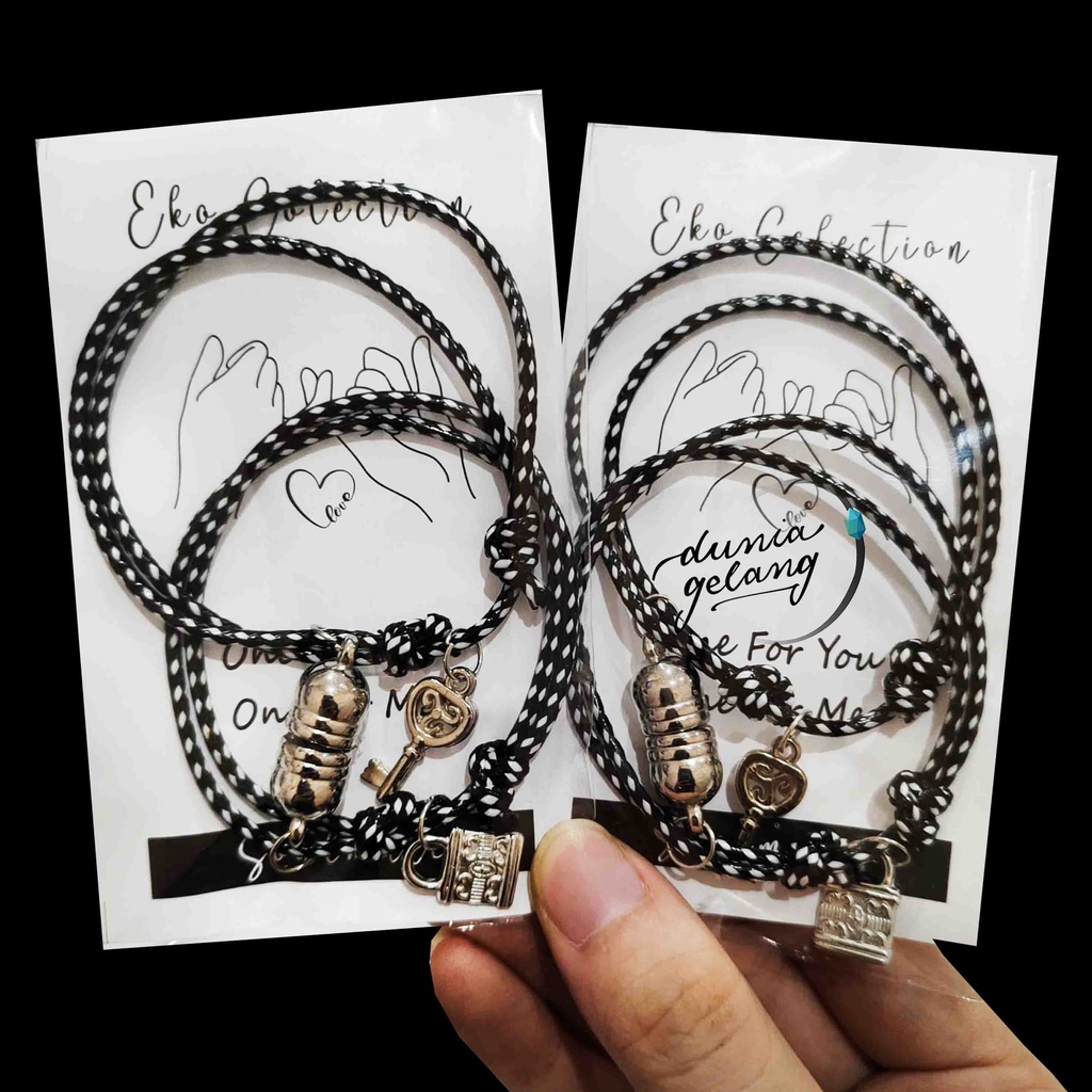 SET GELANG COUPLE MAGNET / MAGNETIC COUPLE BRACELET / DUNIA GELANG
