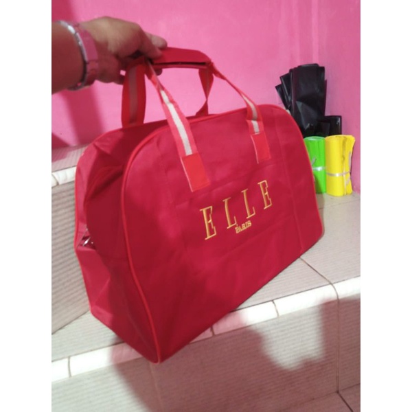 TAS TRAVEL  ELLE MAROON TRAVEL BAG TAS