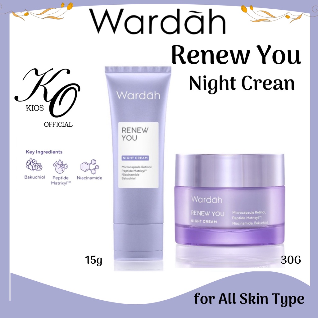 Wardah Renew You Anti Aging Night Cream 15g &amp; 30g