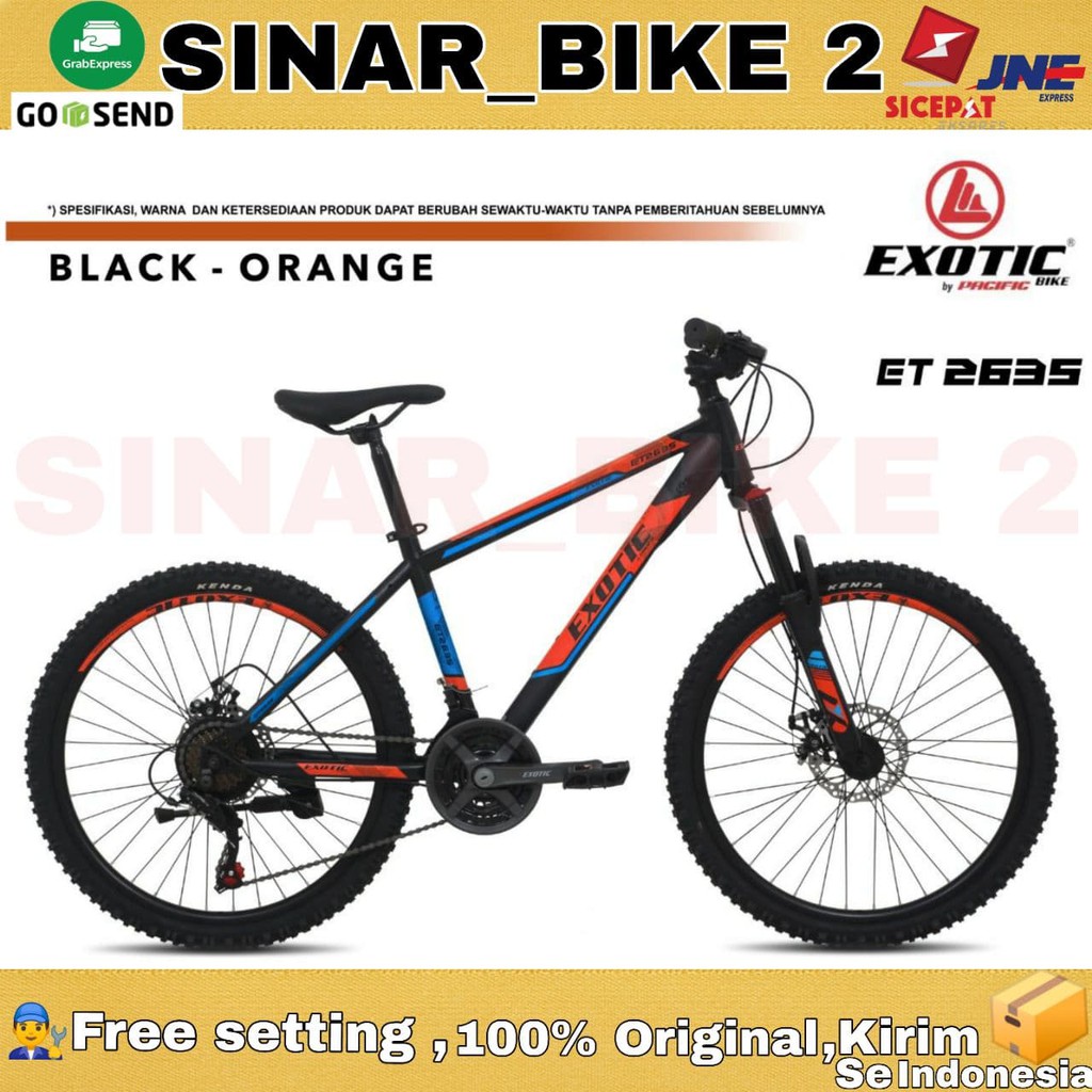 Sepeda Gunung Mtb 24Inch Exotic Et 2635 3x7 Speed (Ekspedisi)