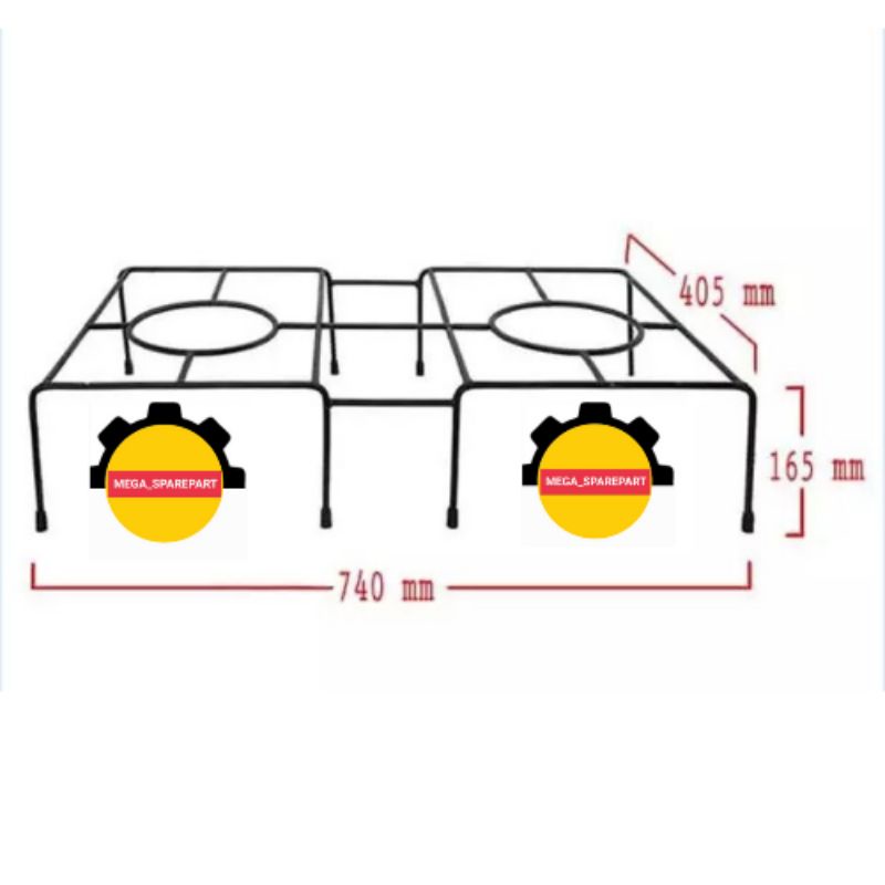 TATAKAN BEHEL/TATAKAN OVEN TANGKRING/TATAKAN DUA (2)TUNGKU (BESI TEBAL) KOMPOR GAS